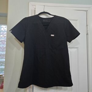 Figs Black Catarina Scrub Top
